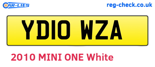 YD10WZA are the vehicle registration plates.