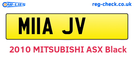 M11AJV are the vehicle registration plates.