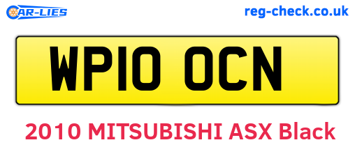 WP10OCN are the vehicle registration plates.