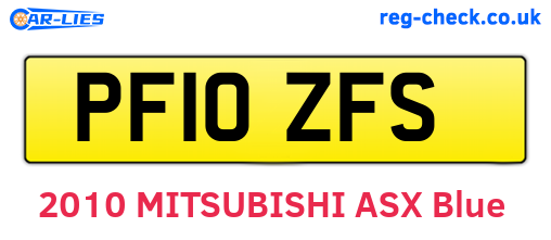 PF10ZFS are the vehicle registration plates.