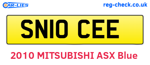 SN10CEE are the vehicle registration plates.