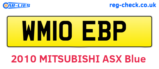 WM10EBP are the vehicle registration plates.