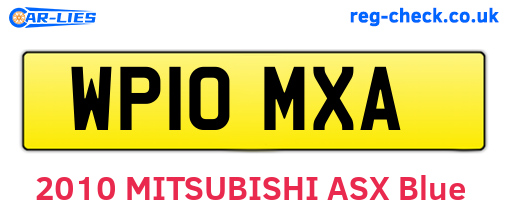WP10MXA are the vehicle registration plates.