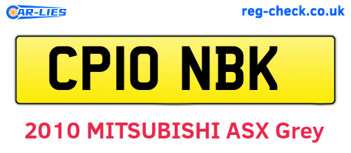 CP10NBK are the vehicle registration plates.