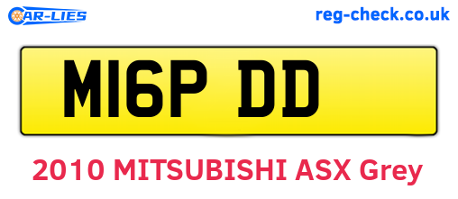 M16PDD are the vehicle registration plates.