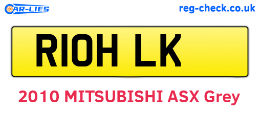 R10HLK are the vehicle registration plates.