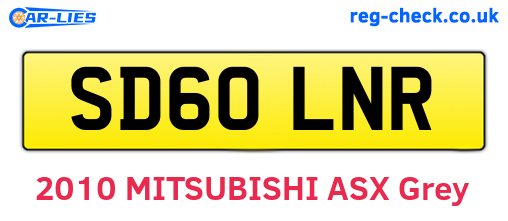 SD60LNR are the vehicle registration plates.