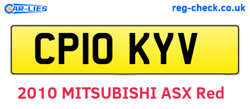 CP10KYV are the vehicle registration plates.
