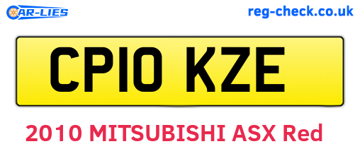 CP10KZE are the vehicle registration plates.