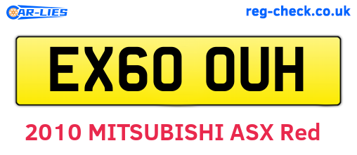 EX60OUH are the vehicle registration plates.