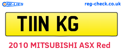 T11NKG are the vehicle registration plates.