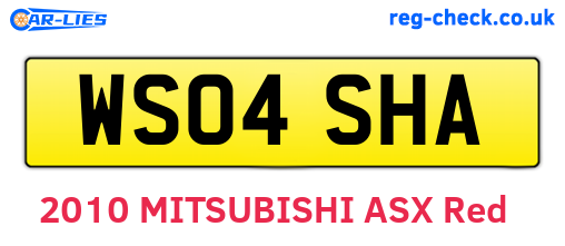 WS04SHA are the vehicle registration plates.
