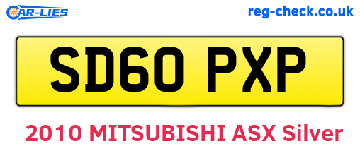 SD60PXP are the vehicle registration plates.