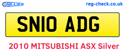 SN10ADG are the vehicle registration plates.