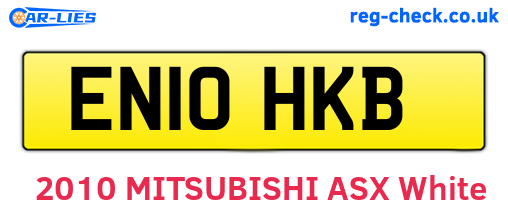 EN10HKB are the vehicle registration plates.