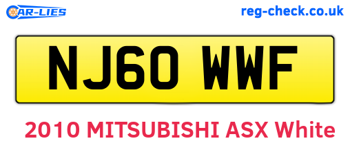 NJ60WWF are the vehicle registration plates.