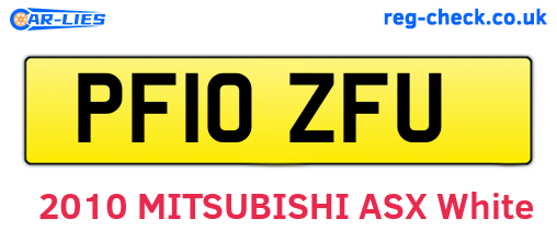 PF10ZFU are the vehicle registration plates.