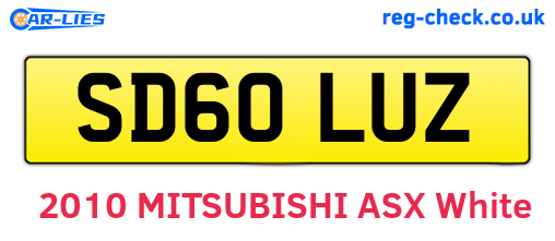 SD60LUZ are the vehicle registration plates.