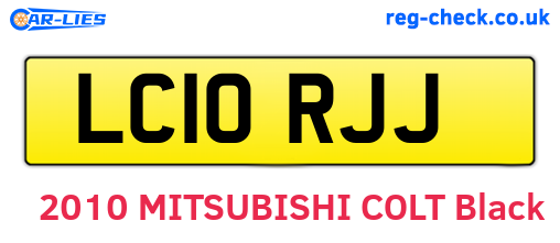 LC10RJJ are the vehicle registration plates.