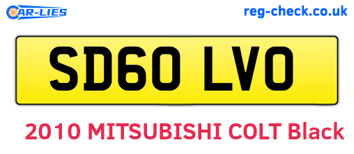SD60LVO are the vehicle registration plates.