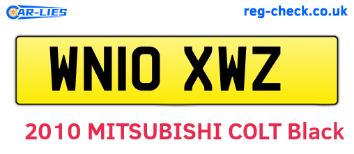 WN10XWZ are the vehicle registration plates.