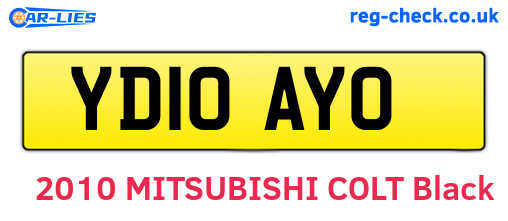 YD10AYO are the vehicle registration plates.