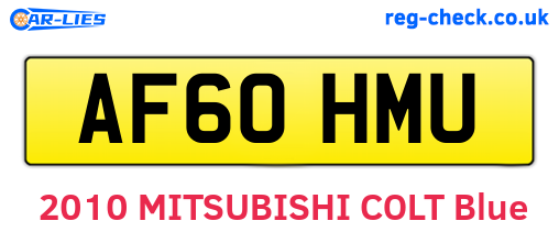 AF60HMU are the vehicle registration plates.