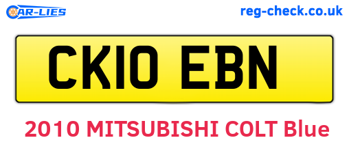 CK10EBN are the vehicle registration plates.
