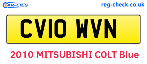 CV10WVN are the vehicle registration plates.