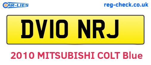 DV10NRJ are the vehicle registration plates.