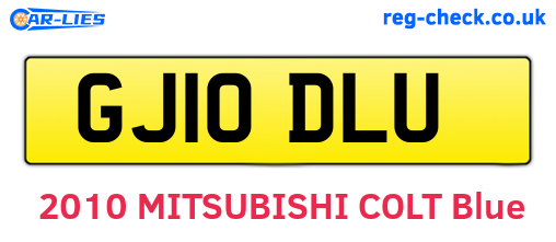 GJ10DLU are the vehicle registration plates.