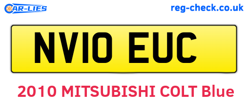 NV10EUC are the vehicle registration plates.