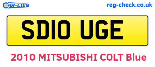 SD10UGE are the vehicle registration plates.