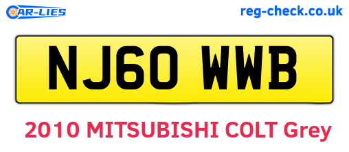 NJ60WWB are the vehicle registration plates.