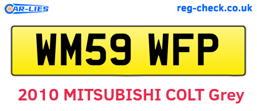 WM59WFP are the vehicle registration plates.