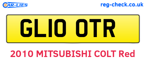 GL10OTR are the vehicle registration plates.