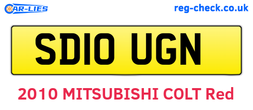 SD10UGN are the vehicle registration plates.