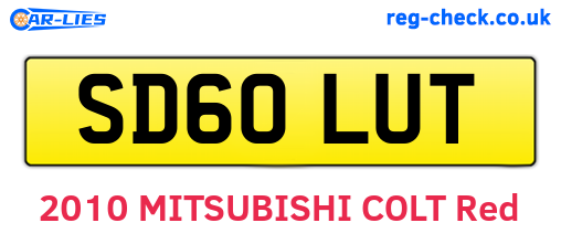 SD60LUT are the vehicle registration plates.