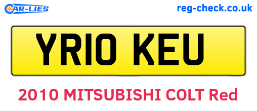 YR10KEU are the vehicle registration plates.