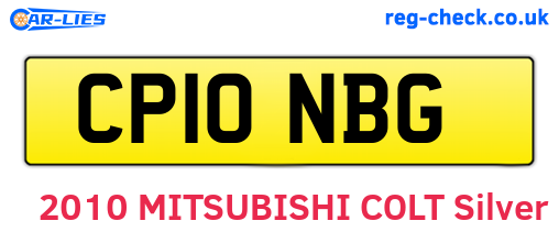 CP10NBG are the vehicle registration plates.