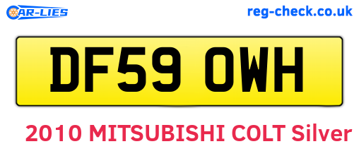 DF59OWH are the vehicle registration plates.