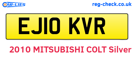 EJ10KVR are the vehicle registration plates.