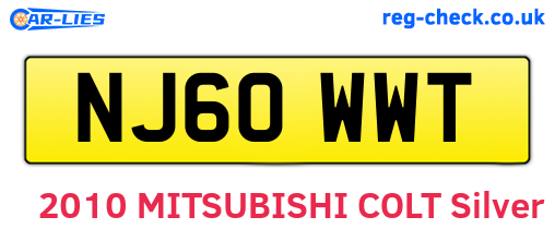 NJ60WWT are the vehicle registration plates.