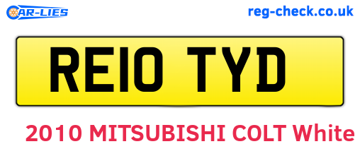 RE10TYD are the vehicle registration plates.