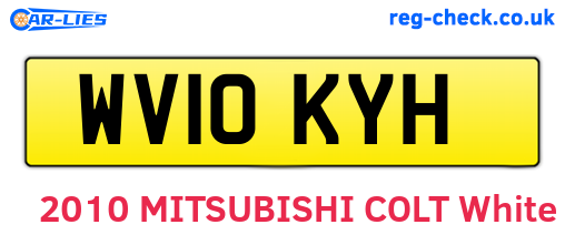 WV10KYH are the vehicle registration plates.