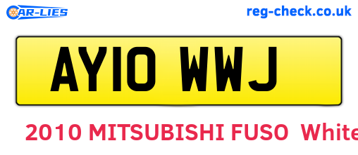 AY10WWJ are the vehicle registration plates.