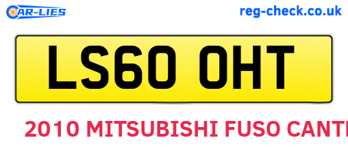 LS60OHT are the vehicle registration plates.