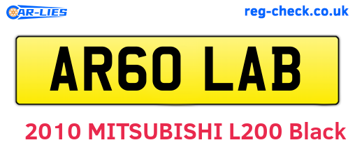 AR60LAB are the vehicle registration plates.