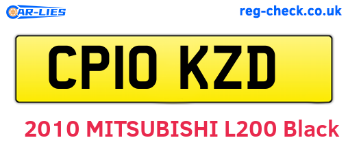 CP10KZD are the vehicle registration plates.