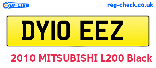 DY10EEZ are the vehicle registration plates.